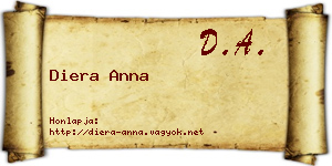 Diera Anna névjegykártya